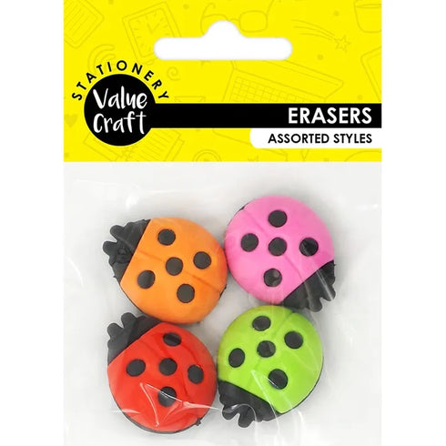 Mini Ladybug Shape Novelty Erasers